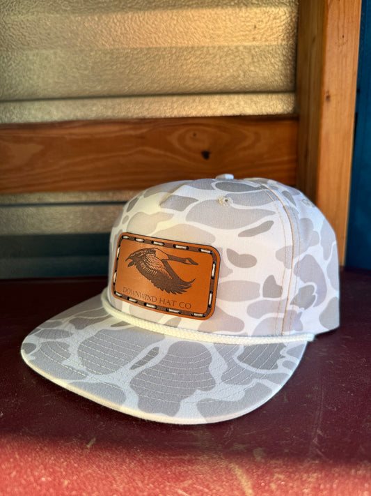 All white patch hat